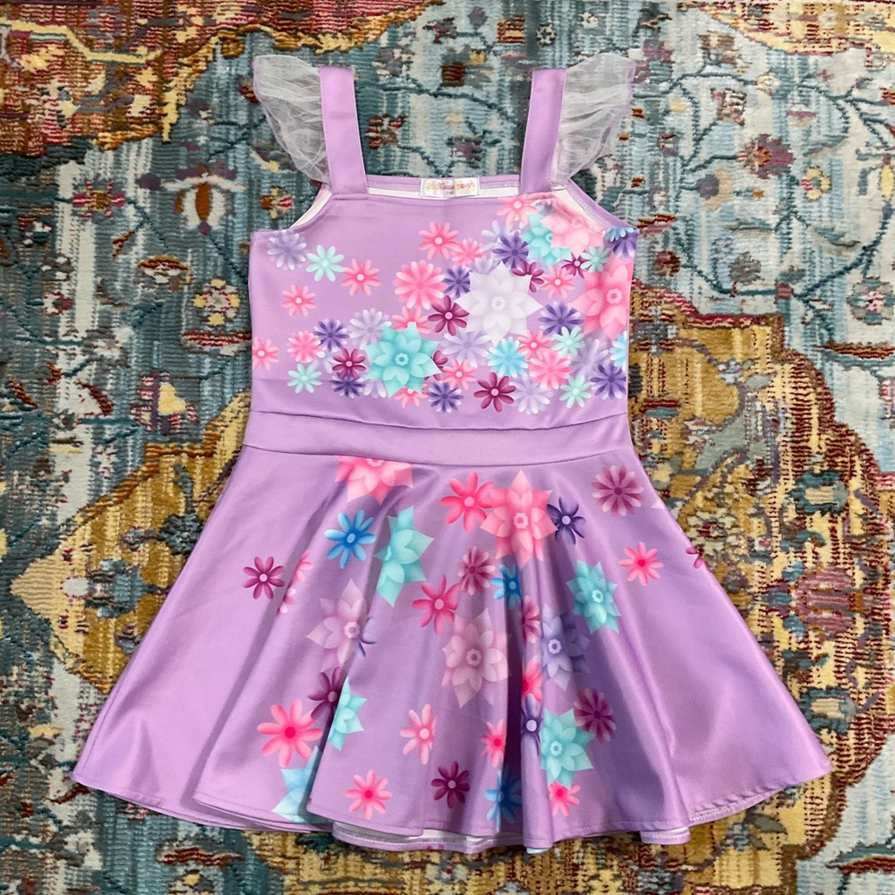 Encanto Isabela Isabella purple pink roses flowers costume dress girls 140 8/9